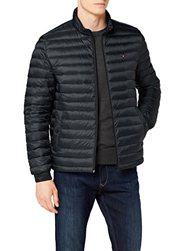Tommy Hilfiger Core LW Packable Down Bomber Chaqueta, Negro (Jet Black 083), Small para Hombre