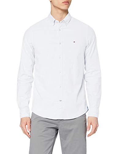 Tommy Hilfiger Core Stretch Slim Oxford Shirt Camisa, Blanco (Bright White 100), XX-Large para Hombre