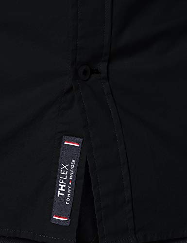 Tommy Hilfiger Core Stretch Slim Poplin Shirt Camisa, Negro (Flag Black 083), XX-Large para Hombre