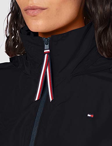 Tommy Hilfiger Cory Funnel Packable Windbreaker Chaqueta, Negro (Black Bds), 36 (Talla del Fabricante: Small) para Mujer