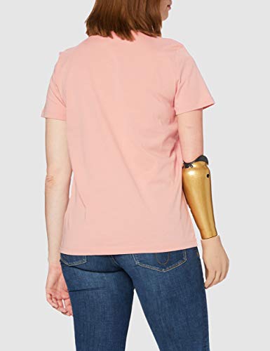 Tommy Hilfiger Crew Neck Graphic tee Camiseta sin Mangas para bebés y niños pequeños, Rosa calmante, M para Mujer