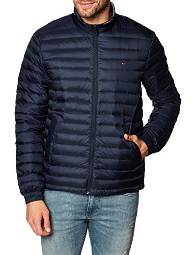 Tommy Hilfiger de los Hombres Chaqueta de plumón Core Packable, Azul, M