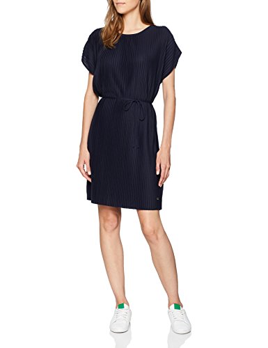 Tommy Hilfiger Fiona C-nk Short Dress SS Vestido, Azul (Midnight 403), 40 (Talla del Fabricante: 38 M) para Mujer