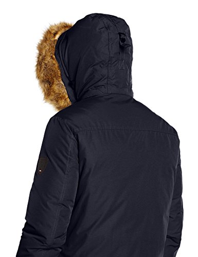 Tommy Hilfiger Hampton Down Parka Abrigo, Azul (Sky Captain), Large para Hombre
