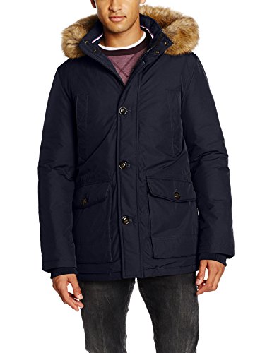 Tommy Hilfiger Hampton Down Parka Abrigo, Azul (Sky Captain), Large para Hombre