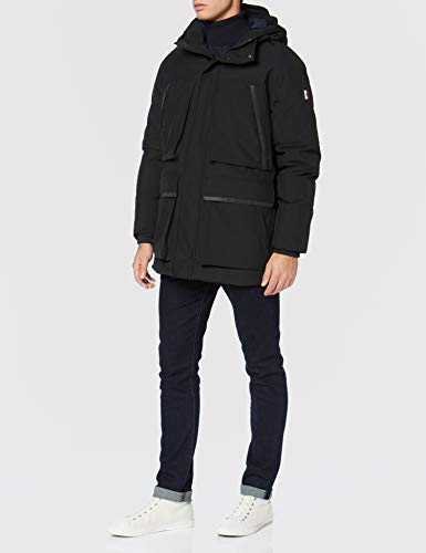 Tommy Hilfiger Heavy Canvas Parka Chaqueta, (Jet Black Base), XX-Large para Hombre