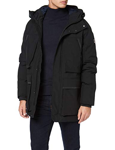 Tommy Hilfiger Heavy Canvas Parka Chaqueta, (Jet Black Base), XX-Large para Hombre