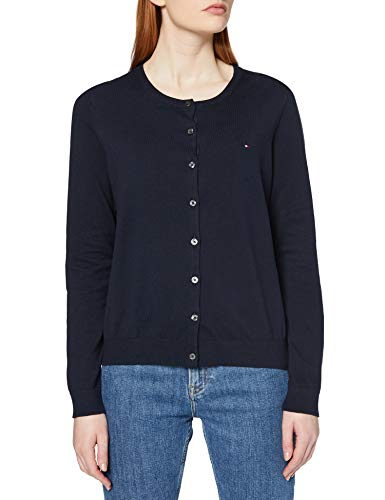 Tommy Hilfiger Heritage Button-up Cardigan Chaqueta, Azul (Midnight 403), L para Mujer