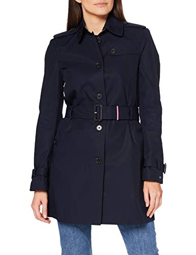 Tommy Hilfiger Heritage Single Breasted Trench Abrigo, Azul (Midnight 403), XXL (Talla fabricante: XXL) para Mujer