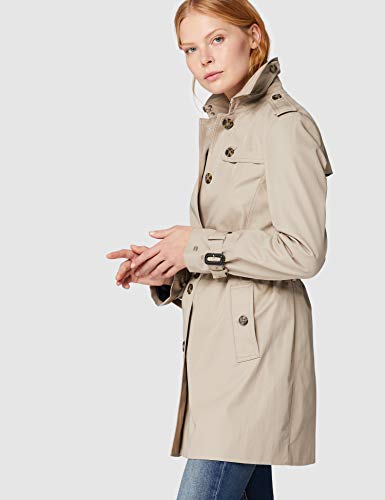 Tommy Hilfiger Heritage Single Breasted Trench Abrigo, Beige (Medium Taupe 055), S (Talla fabricante: S) para Mujer