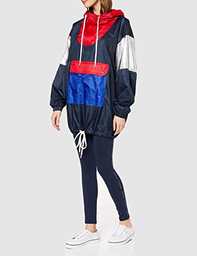Tommy Hilfiger Indi Packable Windbreaker Chaqueta, Azul (Peacoat Multi 443), Small (Talla del Fabricante: S-M) para Mujer