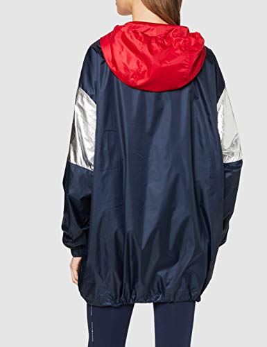 Tommy Hilfiger Indi Packable Windbreaker Chaqueta, Azul (Peacoat Multi 443), Small (Talla del Fabricante: S-M) para Mujer