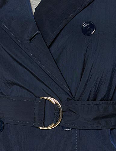 Tommy Hilfiger Ingrid Tech Trench Abrigo, Azul (Peacoat 443), 42 (Talla del Fabricante: Large) para Mujer
