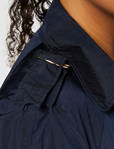 Tommy Hilfiger Ingrid Tech Trench Abrigo, Azul (Peacoat 443), 42 (Talla del Fabricante: Large) para Mujer