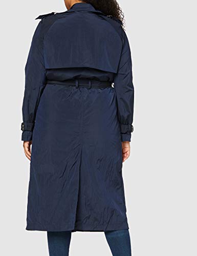 Tommy Hilfiger Ingrid Tech Trench Abrigo, Azul (Peacoat 443), 42 (Talla del Fabricante: Large) para Mujer