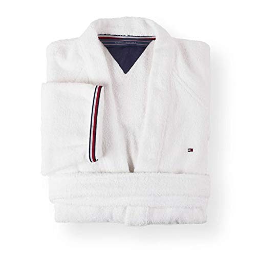 Tommy Hilfiger Kimono Uni Serie - Kimono (talla L), color blanco