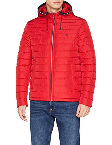 Tommy Hilfiger Lathan Detachable Hooded Jacket Chaqueta, Rojo (Haute Red 611), Medium para Hombre