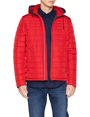 Tommy Hilfiger Lathan Detachable Hooded Jacket Chaqueta, Rojo (Haute Red 611), Medium para Hombre