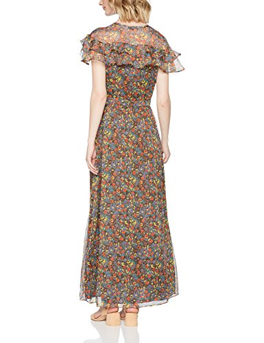 Tommy Hilfiger Maxi vestido, Marrón (Ditsy Flower 901), Large para Mujer