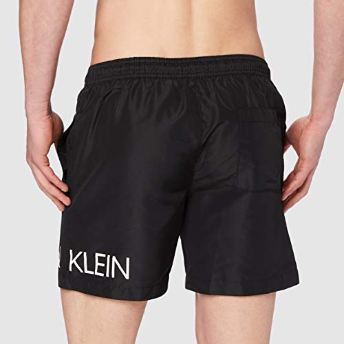 Tommy Hilfiger Medium Drawstring-Side Bañador de natación, Negro (Black 001), L para Hombre