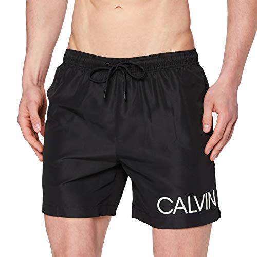 Tommy Hilfiger Medium Drawstring-Side Bañador de natación, Negro (Black 001), L para Hombre