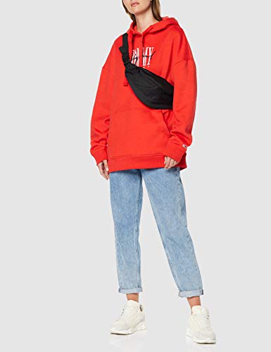 Tommy Hilfiger Modern Logo Hoodie chaqueta punto, Rojo (Flame Scarlet 667), XX-Small para Mujer