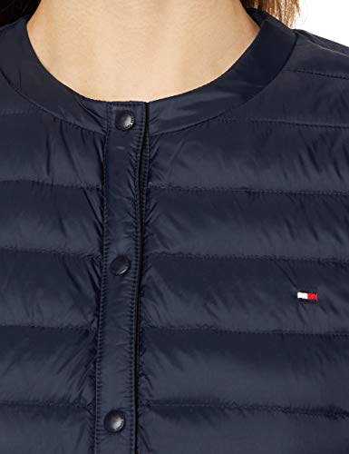 Tommy Hilfiger Mujer Bella LW Down Collarless Jkt Parka Not Applicable, Azul (Desert Sky Dw5), 44 (Talla del Fabricante: XX-Large)