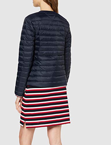 Tommy Hilfiger Mujer Bella LW Down Collarless Jkt Parka Not Applicable, Azul (Desert Sky Dw5), 44 (Talla del Fabricante: XX-Large)