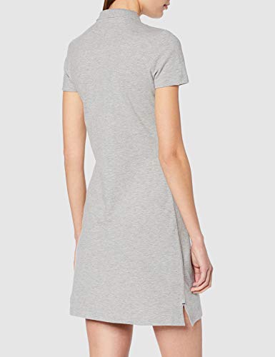 Tommy Hilfiger New Chiara Str Pq Polo Dress SS Vestido, Gris (Light Grey Htr 039), X-Large para Mujer
