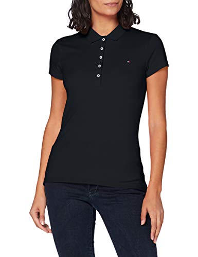 Tommy Hilfiger New Chiara Str Pq Polo SS, Medianoche (Midnight), XXL para Mujer