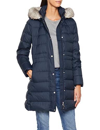 Tommy Hilfiger New Tyra Down Coat Abrigo, Azul (Midnight 403), Small para Mujer