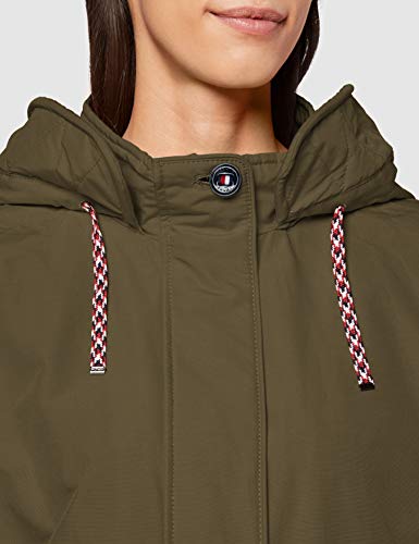 Tommy Hilfiger Nova Utility Parka Abrigo, Verde (Army Green Rbn), 40 (Talla del Fabricante: Large) para Mujer