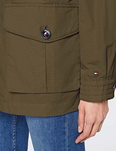 Tommy Hilfiger Nova Utility Parka Abrigo, Verde (Army Green Rbn), 40 (Talla del Fabricante: Large) para Mujer