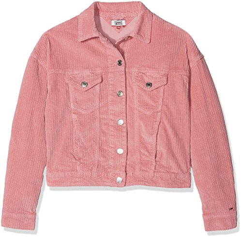 Tommy Hilfiger Oversized Trucker Chaqueta vaquera, Rosa (Blush 682), Large para Mujer