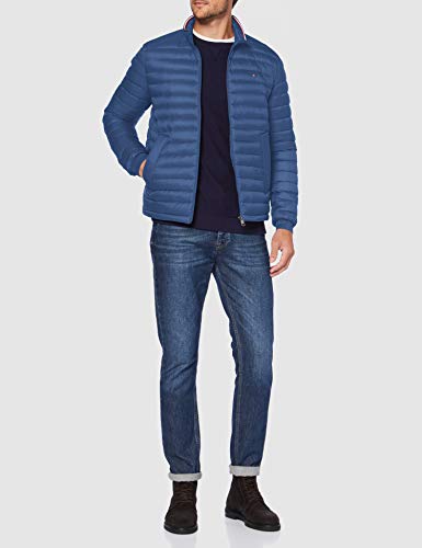 Tommy Hilfiger Packable Down Jacket Chaqueta, Iron Blue, XS para Hombre