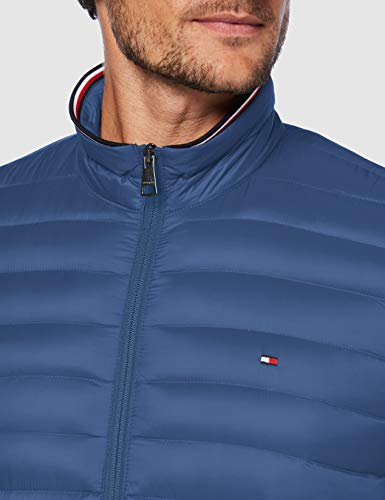 Tommy Hilfiger Packable Down Jacket Chaqueta, Iron Blue, XS para Hombre