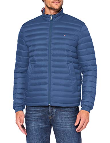 Tommy Hilfiger Packable Down Jacket Chaqueta, Iron Blue, XS para Hombre
