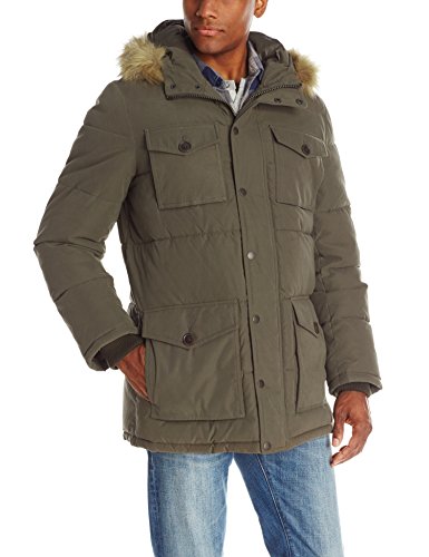 Tommy Hilfiger - Parka con capucha para hombre - Verde - Medium