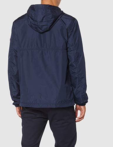 Tommy Hilfiger Pop Over Anorak 55 capa, Azul marino, Large para Hombre