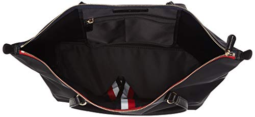 Tommy Hilfiger Poppy Tote, Bolso totes para Mujer, Negro (Black), 14x32x47 cm (W x H x L)