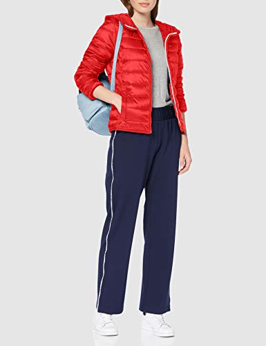 Tommy Hilfiger Quilted Zip Thru Chaqueta, Rojo (Flame Scarlet 667), Medium para Mujer