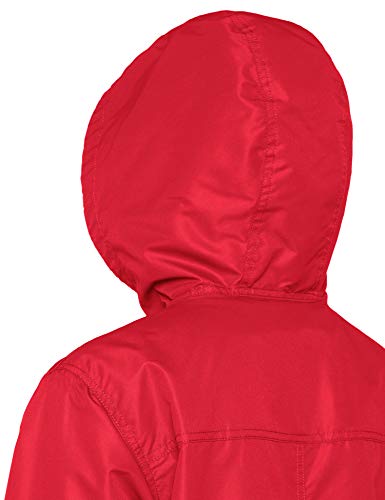 Tommy Hilfiger Regular Windbreaker Chaqueta, Rojo (Samba 602), X-Small para Mujer