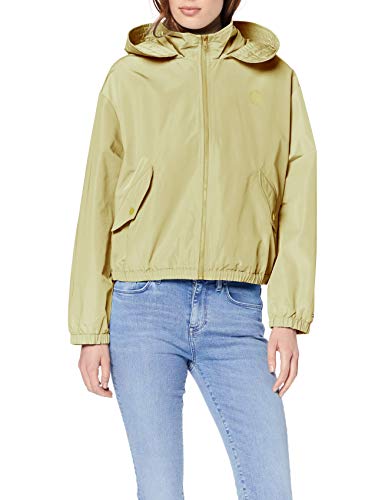 Tommy Hilfiger Saba Short Packable Windbreaker Chaqueta Impermeable, Amarillo (Golden Haze 793), Large para Mujer