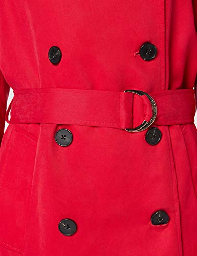 Tommy Hilfiger Shawn Trench Abrigo, Rojo (Crimson 692), 38 (Talla fabricante: 8) para Mujer
