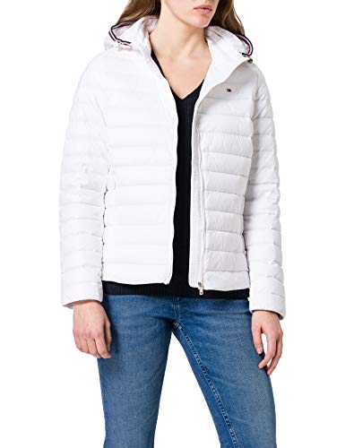 Tommy Hilfiger TH ESS LW Down JKT Chamarra de plumas, blanco, XL para Mujer
