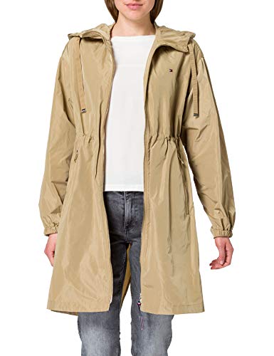 Tommy Hilfiger TH ESS Poly Parka Parca, marrón claro, S-M para Mujer