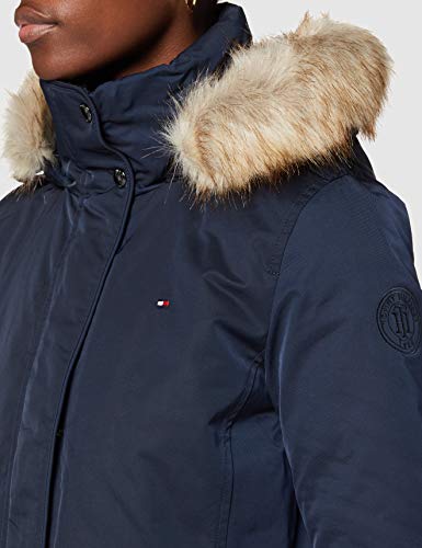 Tommy Hilfiger TH ESS Sorona Padded Parka Chaqueta, Desert Sky, L para Mujer