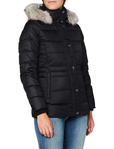 Tommy Hilfiger TH ESS Tyra Down Jkt with Fur Chaqueta, Black, S para Mujer