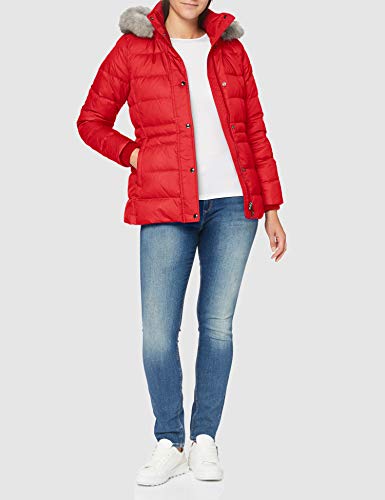 Tommy Hilfiger TH ESS Tyra Down Jkt with Fur Chaqueta, Primary Red, L para Mujer