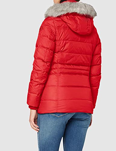 Tommy Hilfiger TH ESS Tyra Down Jkt with Fur Chaqueta, Primary Red, L para Mujer